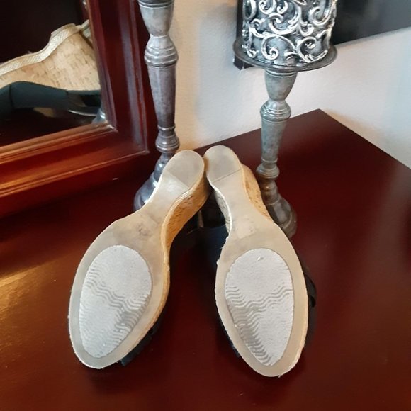 Moda Spana blk Espadrille fabric Wedges - Picture 9 of 9